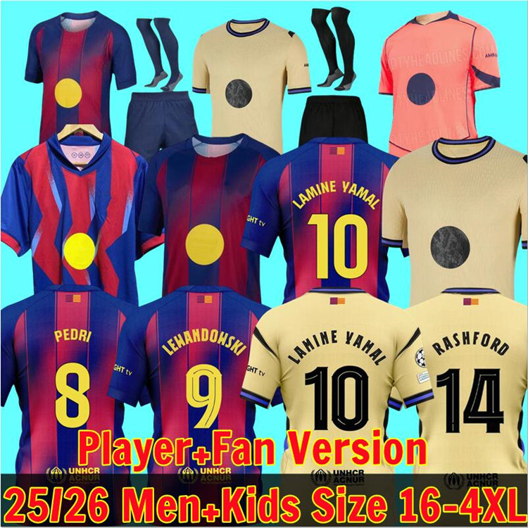 3XL 4XL 25 26 LEWANDOWSKI RAPHINHA Barce Soccer BARCELONAJerseys special winners 2025 2026 LAMINE YAMAL PEDRI FERRAN GAVI Player Version goalkeeper Men Uniforms