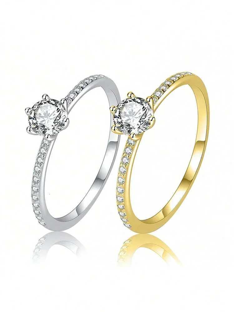 925 Sterling Silver Gorgeous Round Zircon Rings For Women Engagement Wedding Statement High Quality Fine Jewelry Bride Gift Y250808