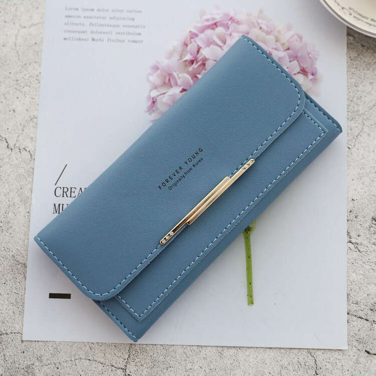 Women's Long 2024 New Korean and Japanese Style Large Capacity Multi-Card Slot Fashion Simple Versatile Foldable Clutch Wallet