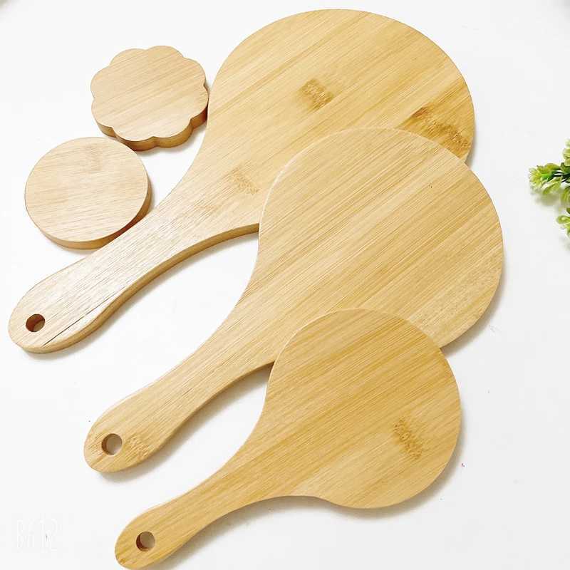 New Small Portable Bamboo Makeup Mirror Handmade Handle Round Cosmetic Mirror with Single Handle Personal Vanity Handheld Mirror Z250807