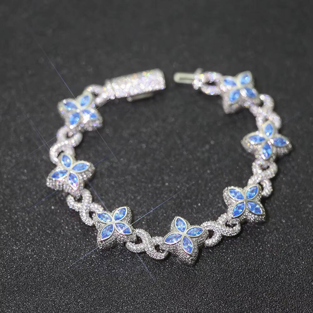 Wholesale Factory Price Iced Out 2mm 3mm 4mm 5mm 6.5mm 925 Sterling Silver Lab Diamond VVS Moissanite Tennis Chain