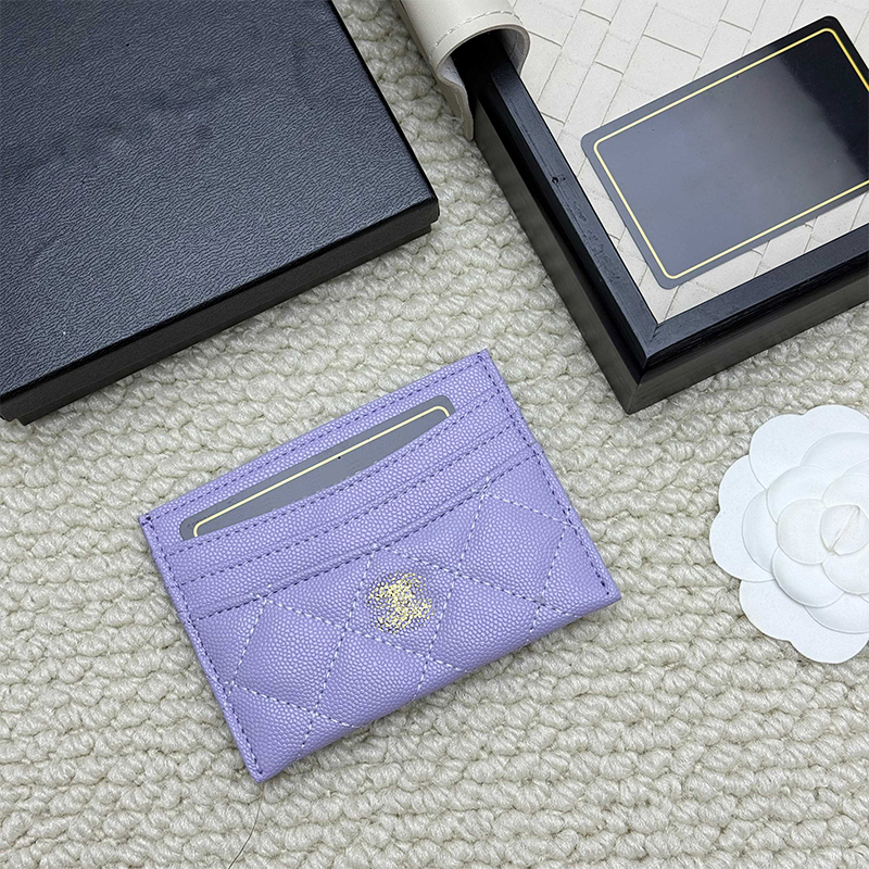 5A designer purse women Cover card holder wallet genuine leather cardholder wallet women clutch bags coin Short Cherry series purse mini Wallet with original box