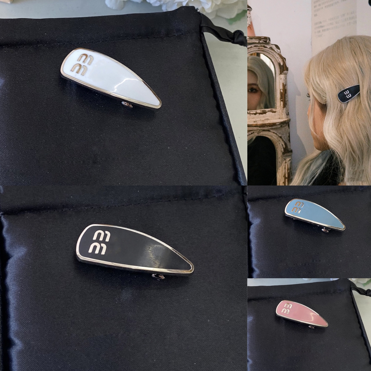 6Colors Metal Barrettes Hair Clips Women Fashion with Stamp Charm Classic Versatile Leisure Hairclips Fashion Hair Accessories HairJewelry Letter Pattern