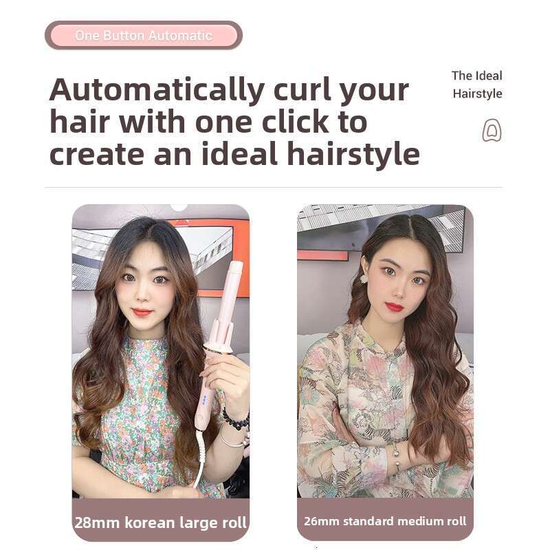 Fully 28Mm Automatic Iron Lazy Curling Negative Ion Styler Curls Big Waves No Hair Damage Wholesale