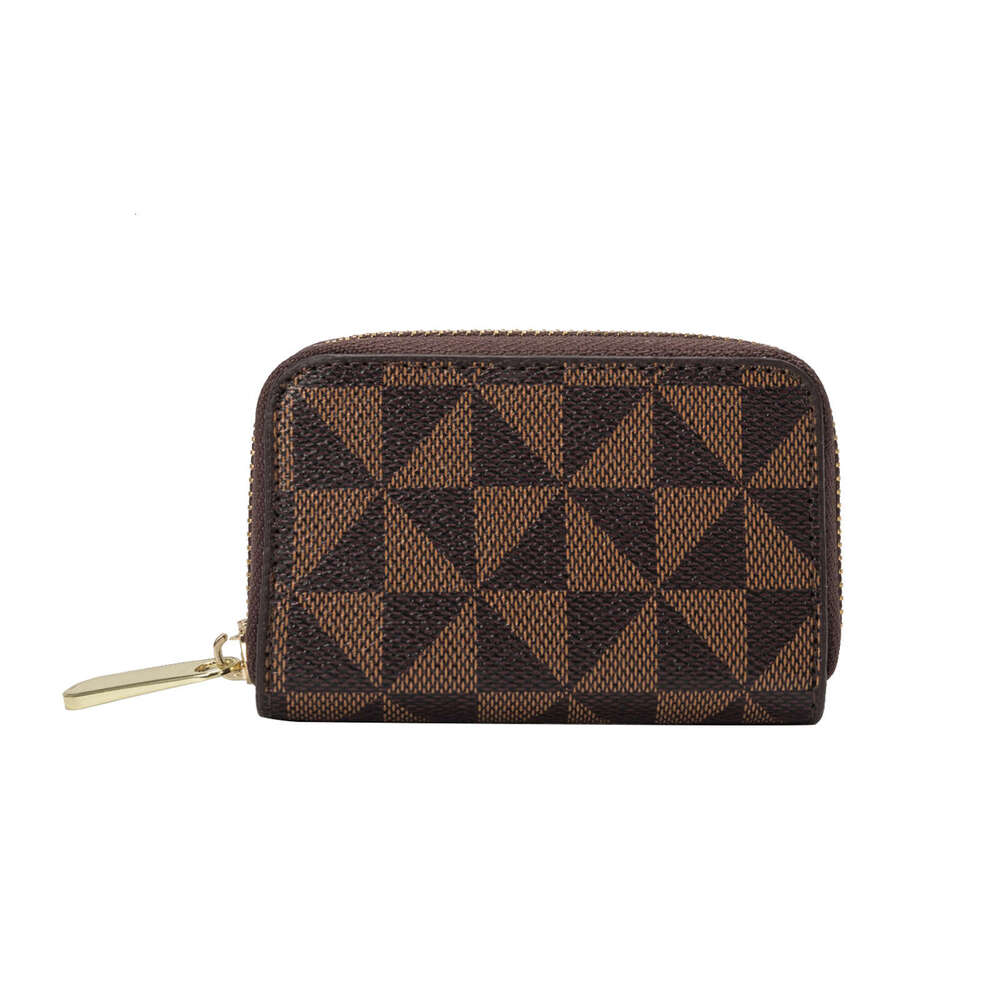 Lacel Urwebin Fashion - Forward Small Zip Wallet: Unique Triangular Print, Multiple Card Slots, and Coin Compartment.