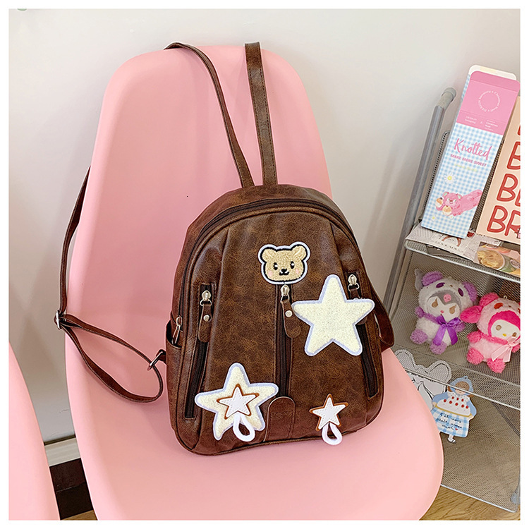 fashion 2025 Autumn New Women s Backpack Retro Vintage College Style Women s Backpack Niche Design Travel Backpack Commuting Backpack Autumn New Desig