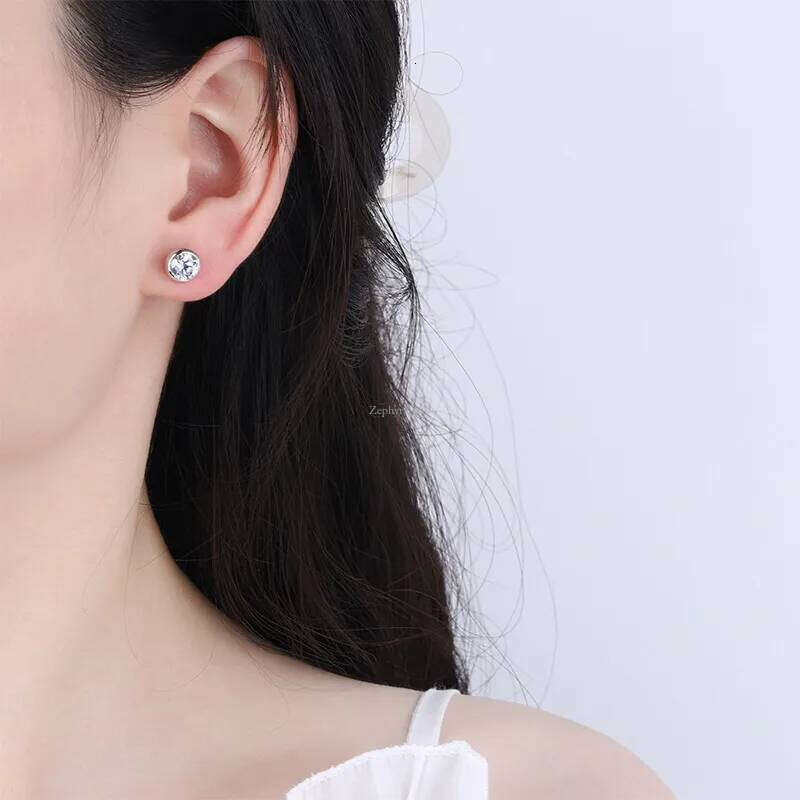 bubble lucky stud earrings designer for women sterling sier pass dia tester vvs moissanite earring plated PT950 gold jewelry valentines day gift