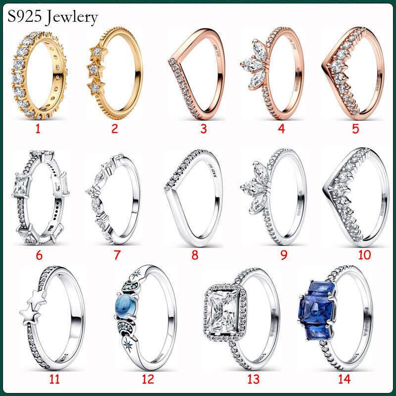 2023 New Popular 925 Sterling Silver Ring Christmas SnowFlower Ring Pentagonal Dia Style Fashion Temperament Free Shipping
