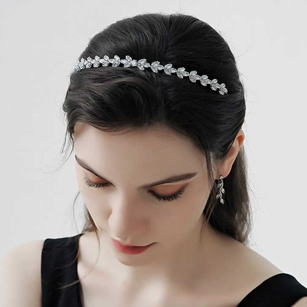Fashion Good Quality Zirconia Zircon Wedding Bride Band Handmade Bridal Party Hairband Daily Piece for Women Dress Y250808