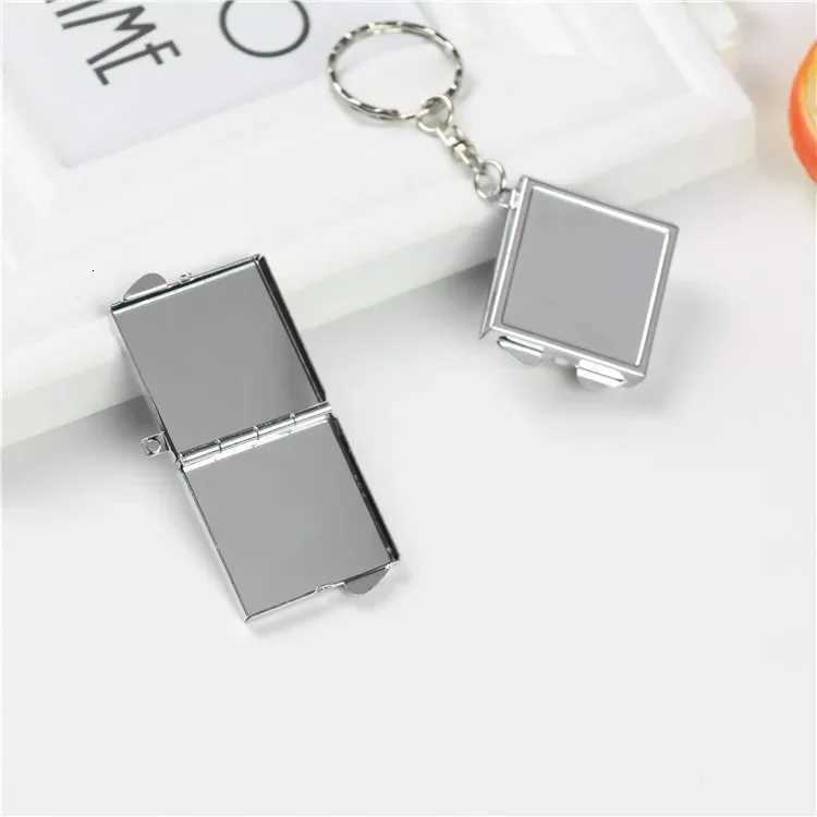 Makeup Mirror Small Round Keychain Double-Sided Folding Mirror Womens Gift Mini Mirror Pendant Bag Decoration Z250807