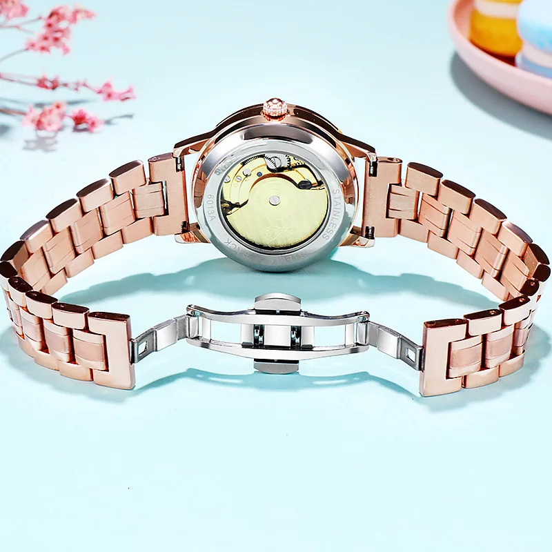 Women Automatic Watch Lady Diamond Mechanical Sport Wristwatch Elegant Female Waterproof Bracelet Stainless Steel Business Clock 250807