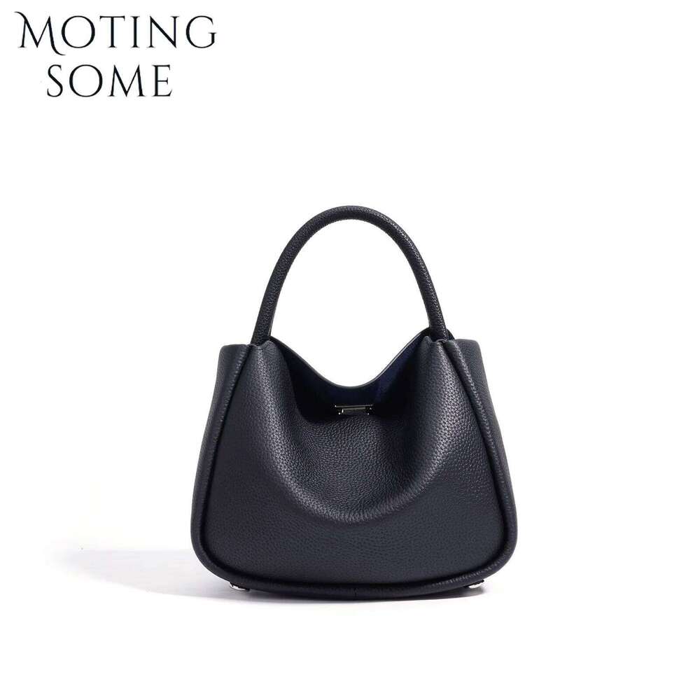 Motingsome 2025 Spring New Bag Cowhide 100% Handbag Women Minimalist Shoulder Bucket Commuter Underarm Messenger Tote 20250805