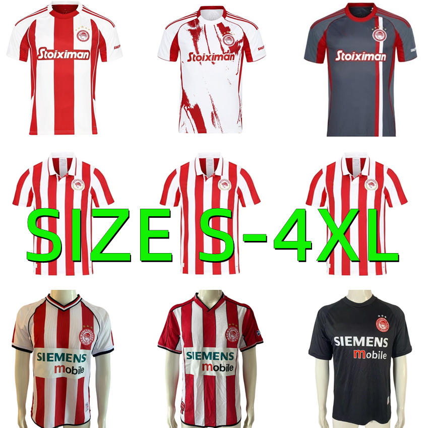 2025 2026 Olympiacos Centenary Piraeus Soccer Jerseys 25 26 Greece Olympiakos UI JO HWANG MASOURAS OLEG KUNDE JAMES BAKAMBU EL ARABI 01 02 03 04 05 Retro football shirt
