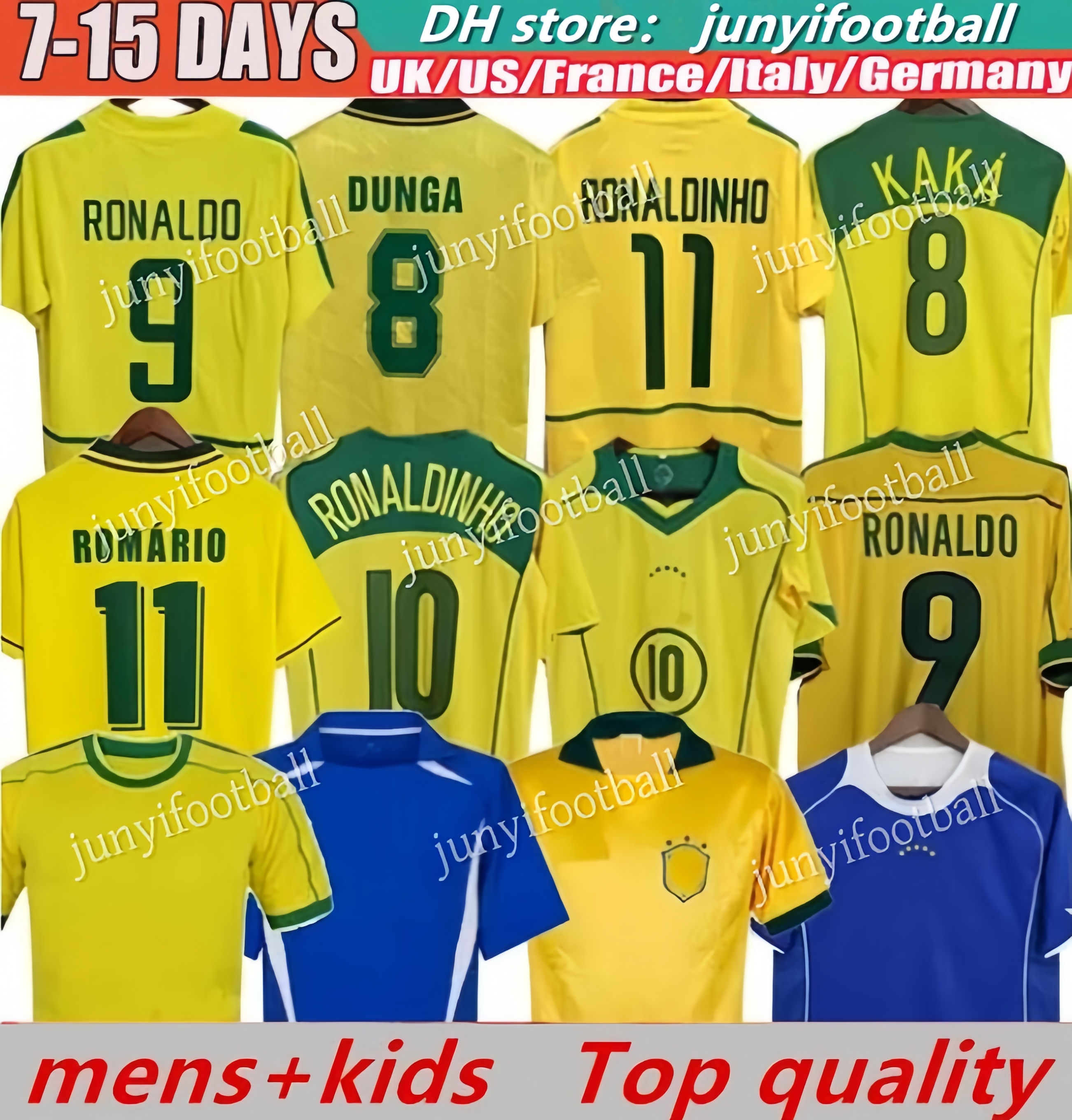 Ronaldo retro soccer BraziLS jerseys 1957 85 88 91 93 94 98 00 02 04 06 12 Ronaldinho KAKA R. CARLOS camisa de futebol Brasil football shirt RIVALDO vintage Jersey kids kit