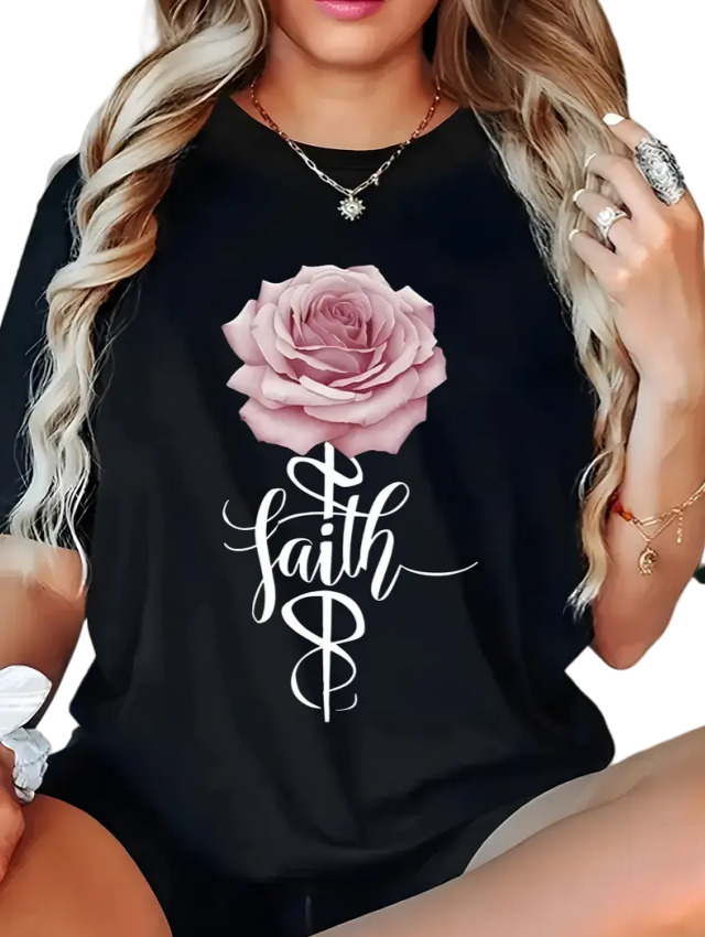 Woman Shirt Spanish letters shirt for woman designer Butterfly pattern print Summer new t shirt woman DIY Custom flower shirt woman 180g 100% cotton t