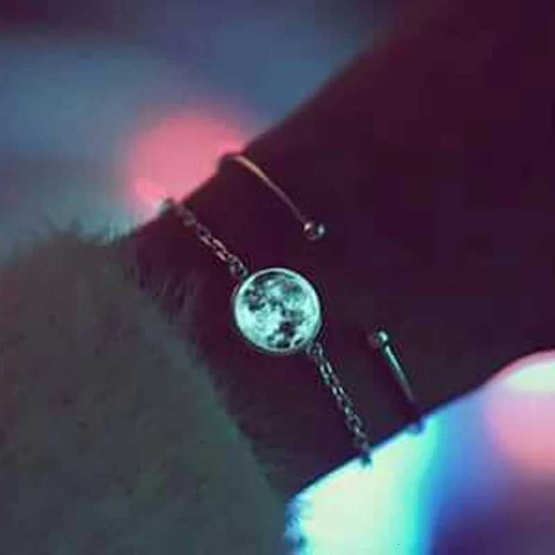 Birth Moon Bracelet Glow In The Dark Phase Chain Glowing Birthday Jewelry Lunar s Charm Jewelr Z250807