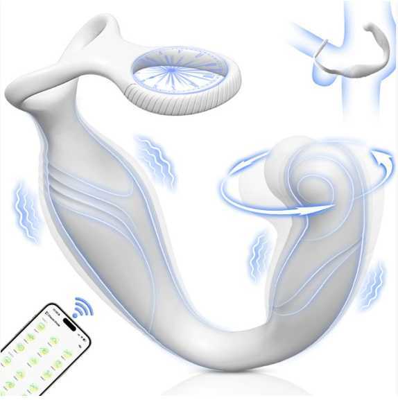 Other Health The new electric prostate massager with rotating vibration is a male posterior vestibular anal plug for remote control Q250808