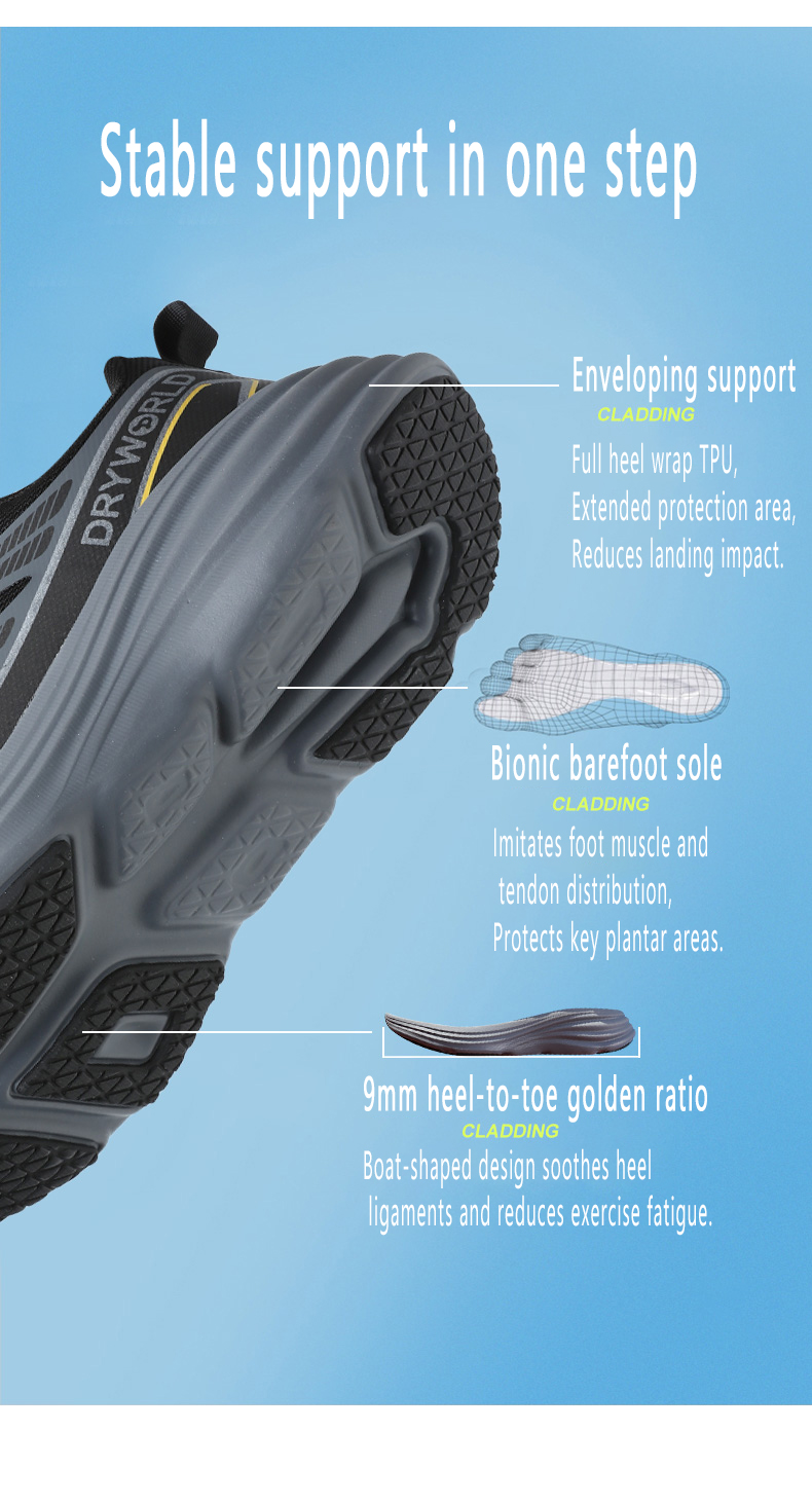 Men's running 2025 new autumn breathable sports men's thick-soled lightweight shock-absorbing leisure travel shoes