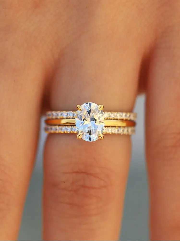 925 Sterling Silver Gorgeous Classic Shining Zircon Ring For Women Wedding Prom Party Luxury Fashion High Quality Fine Jewelry Y250808