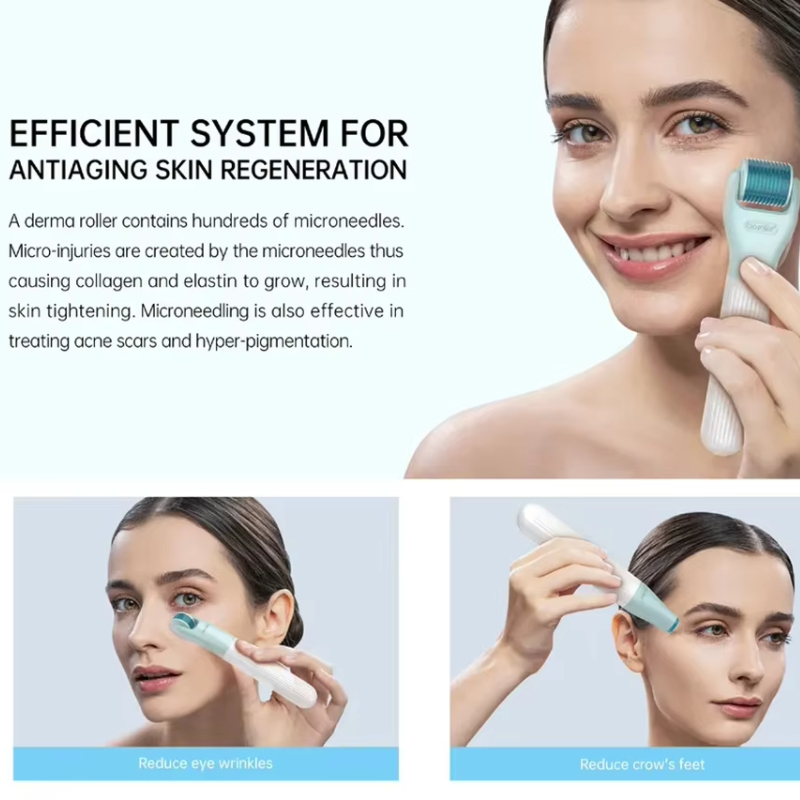 Bio Roller 10 in 1 Derma Roller Kit G10 For Home Use Face Microneedling Massage Roller Acne Scars Anti Wrinkles Skin Care Tool