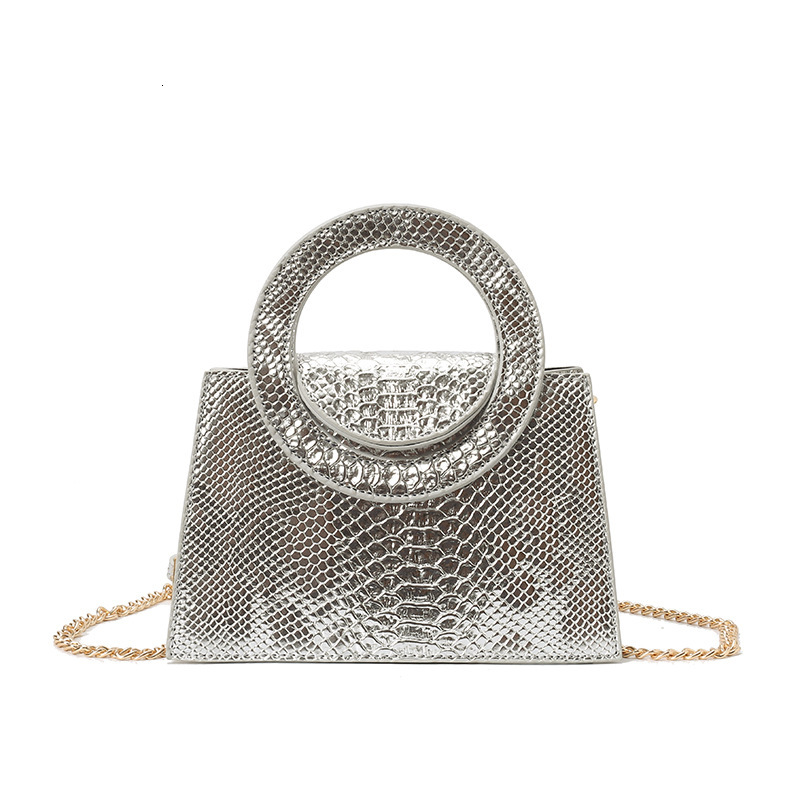 Luxury Brand Designer Bag High-End Colorful Glossy Crocodile Pattern Hot-Selling New Handbag Crossbody Bag High-End Wedding Bag