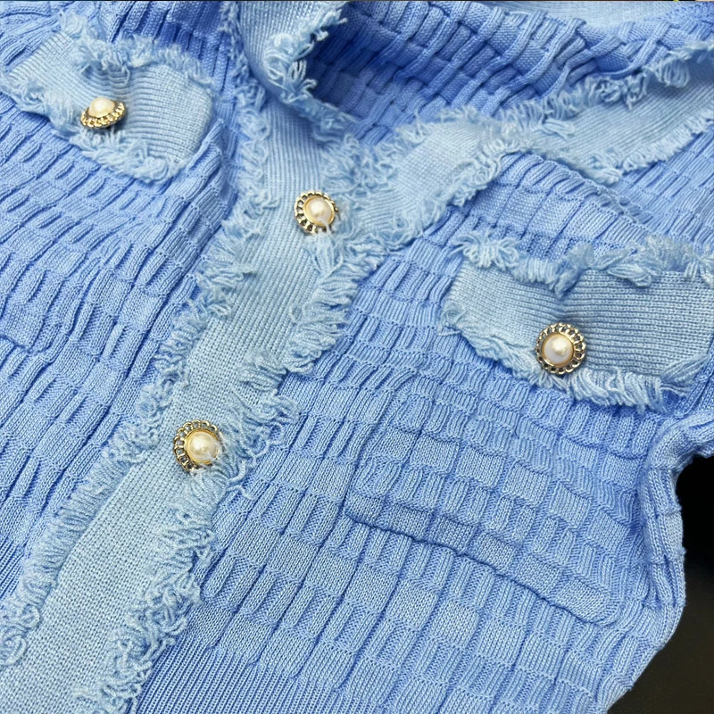 YuooMuoo Arrival Women Knitted Long Dress Elegant V-neck Single-breasted Split Sweater Dress Office Lady Vestidos 250805