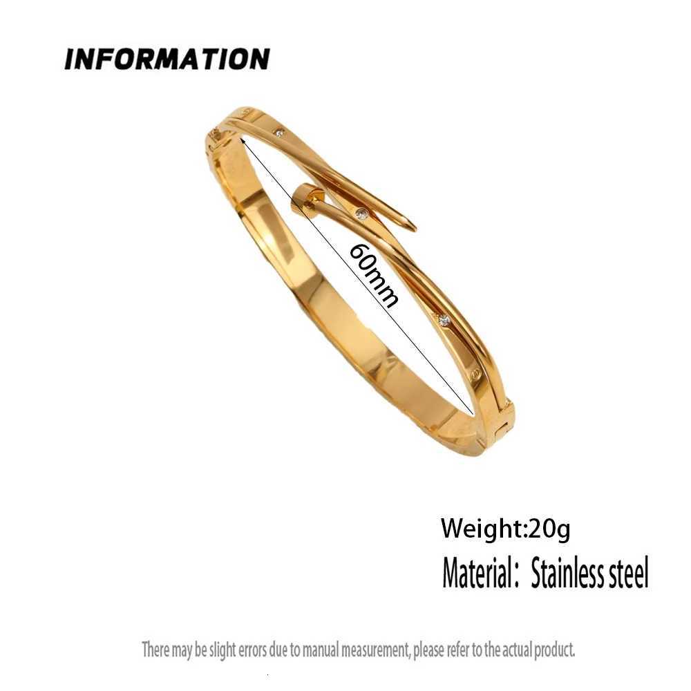 Fashionable Willow Nail Stainless Steel Womens Bracelets High Quality Waterproof Jewelry Wedding Party Accessories Z250807