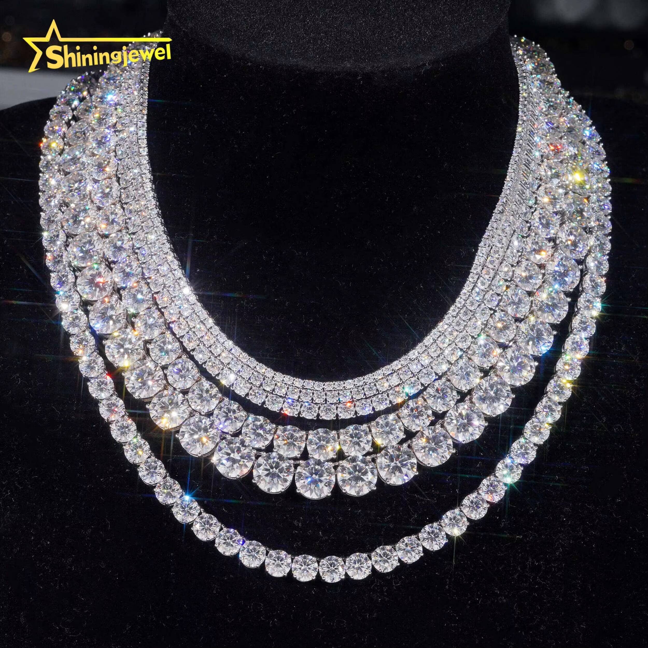 New Design Trendy Personal Luxury Men Jewelry 18MM S925 Iced Out Hip Hop Fancy Cut Lab Moissanite Diamond Miami Cuban Link Chain