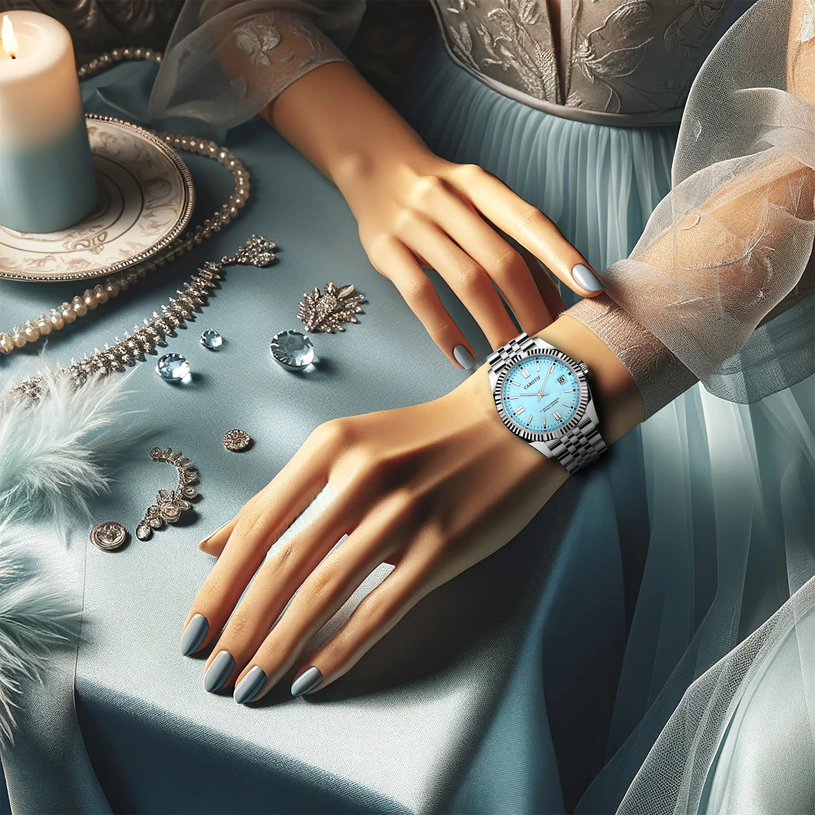 Womens Watch Style Classic Elegance Small and Trend Nightlight Calendar Womens Mechanical Watch 250807