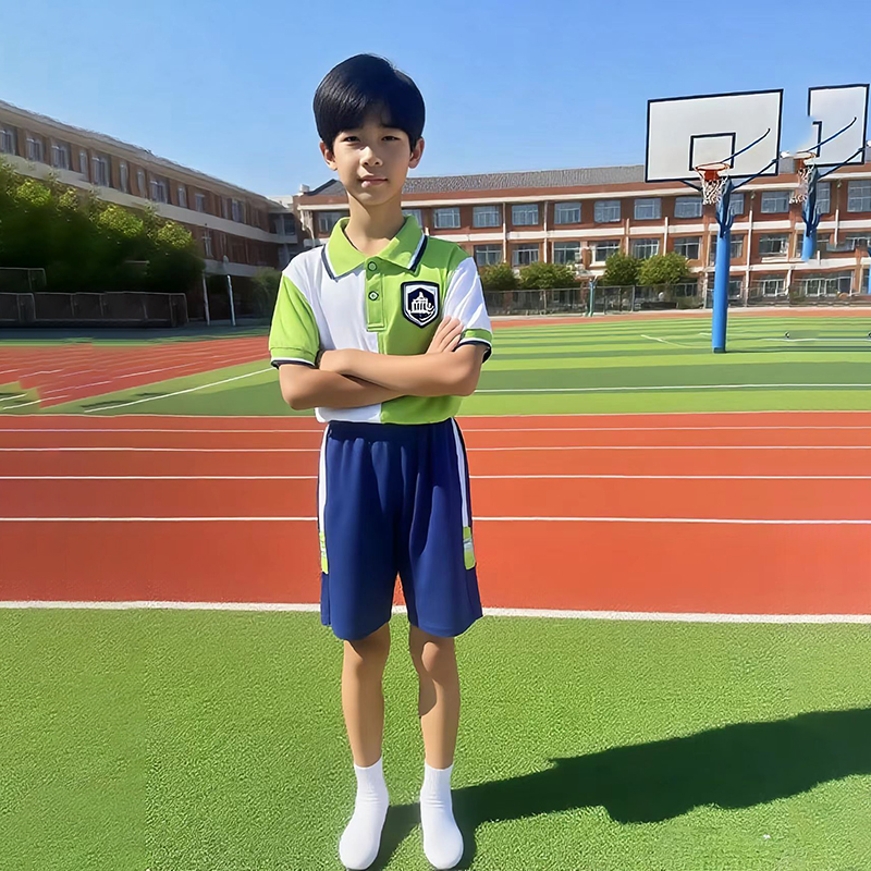 Manufacturer customized kindergarten primary school uniform polo shirt set for men and women's sportswear