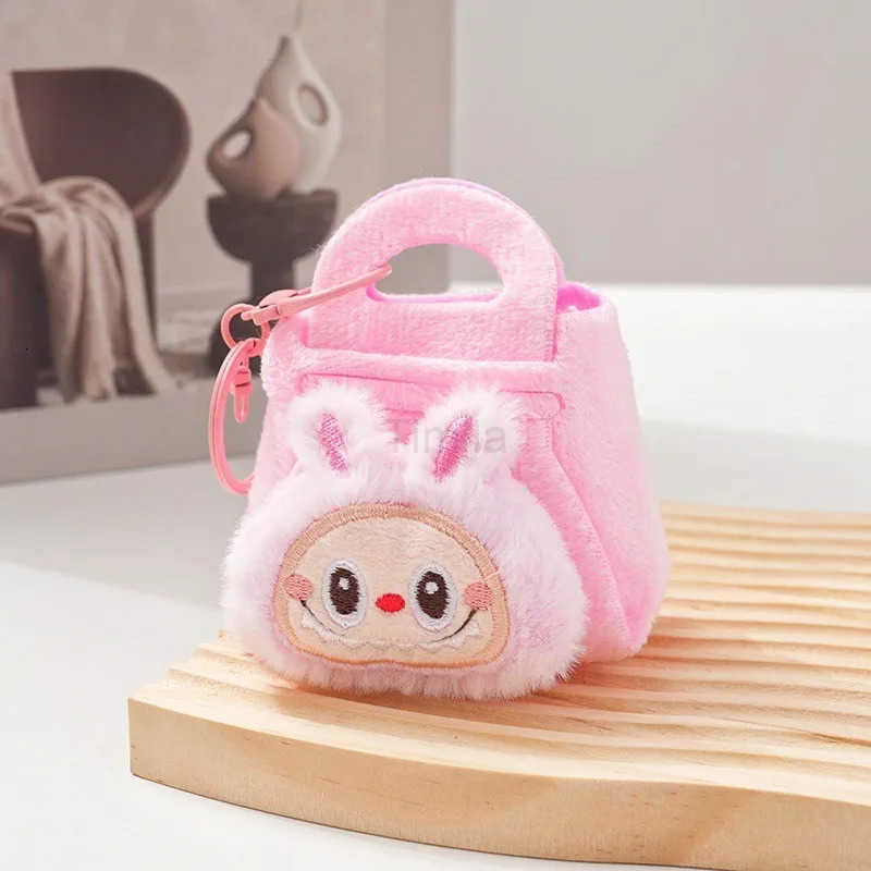 2025 Hot Selling Cute Sheep Plush Storage Bag - Cartoon Doll Keychain Jewelry Change Storage Bag Backpack Hanging Decoration U250808