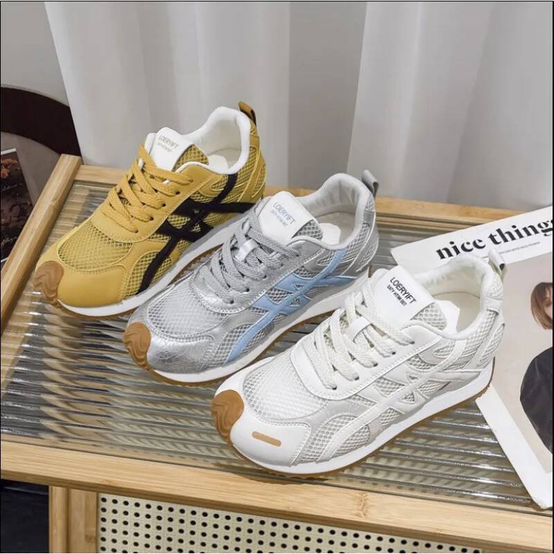 2025Women's Casual Platform Shoes Women's Round Toe Lace-Up Tennis Women Vulcanized Sneakers ddmysaturn