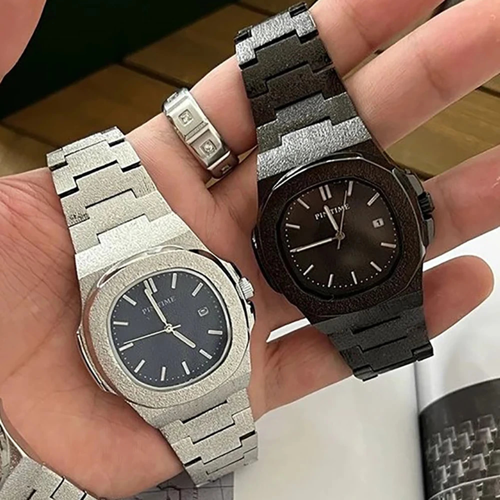 Silver Black Matte Material Business Quartz Watch Men High Quality Cool Dial Classic Personality Original Watches Men Clcok 250807