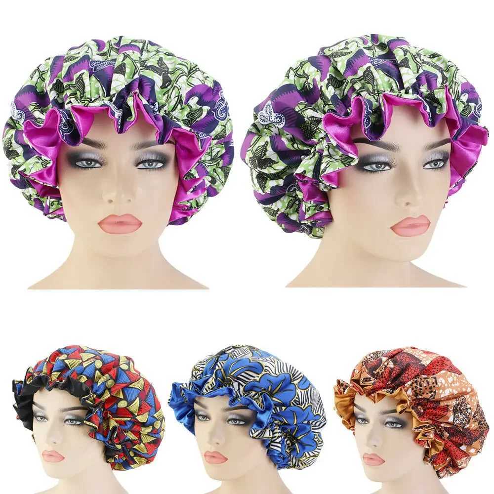 Women Satin Bonnet Hair Care Caps Sleeping Hat Turban Night Sleep Cap Floral Beanie Wrap Head Cover Hair Loss Elastic Muslim Z250808