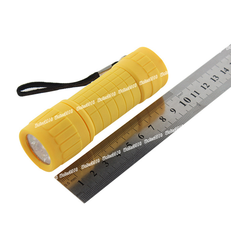 9LED Light Flashlight Portable Zoom Waterproof Flashlight 5 Colors