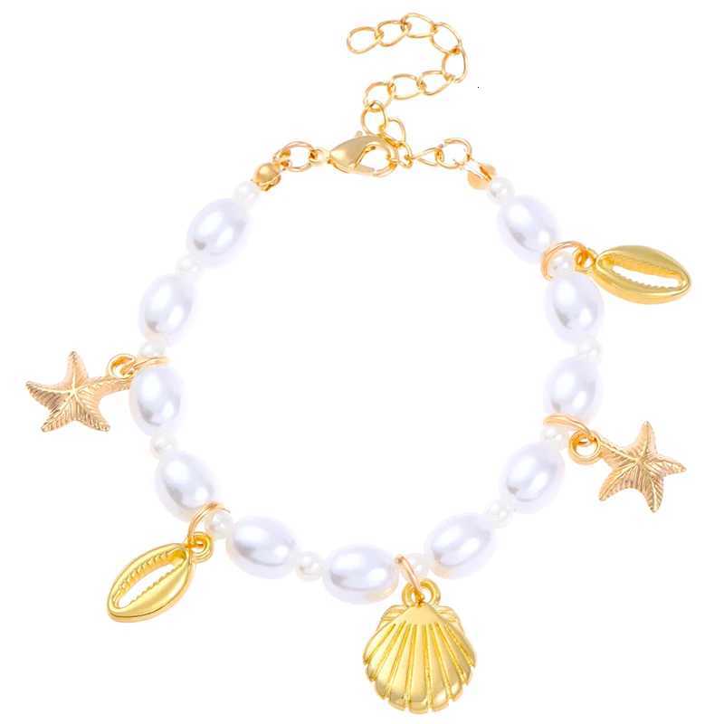 2024 New Fashion Starfish Shell Pearl Bracelet Womens Beach Elegant Travel Party Jewelry Bracelet Z250807