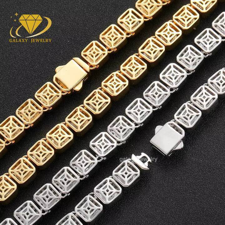 Mens Vvs Bracelet Moissanite Tennis Chain Iced Out Diamonds 925 Sterling Silver Charm Bracelets Tennis Link Chain