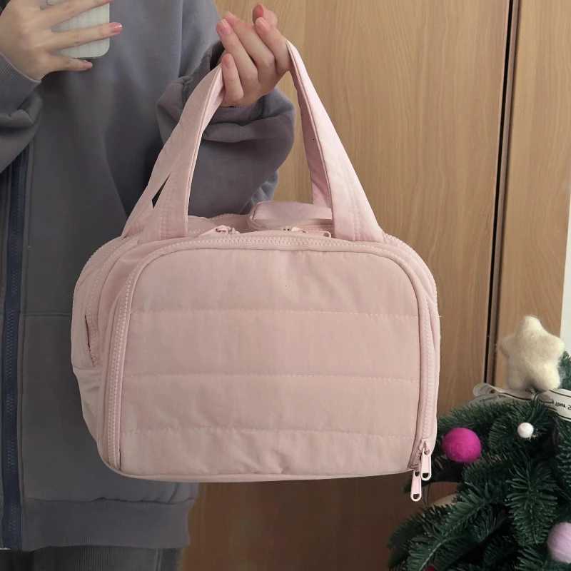 Large Capacity Cosmetic Bag Fem Travel W Handbag Bathro Partition Shower Makeup Pouch Unisex Toiletries Organizer Purse Y250808