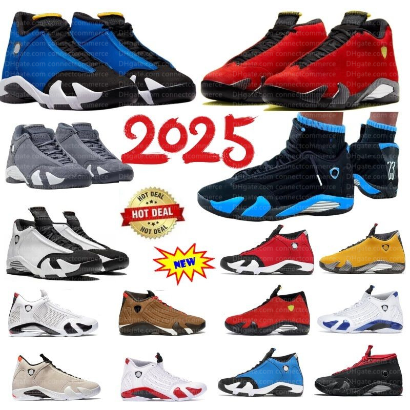New Designer University Blue Men Basketball Shoes Ginger Black Toe Flint Grey Hyper Gym Red Chartreuse Gold Royal 14S Outdoor Sport Shoe Trainers Sneakers