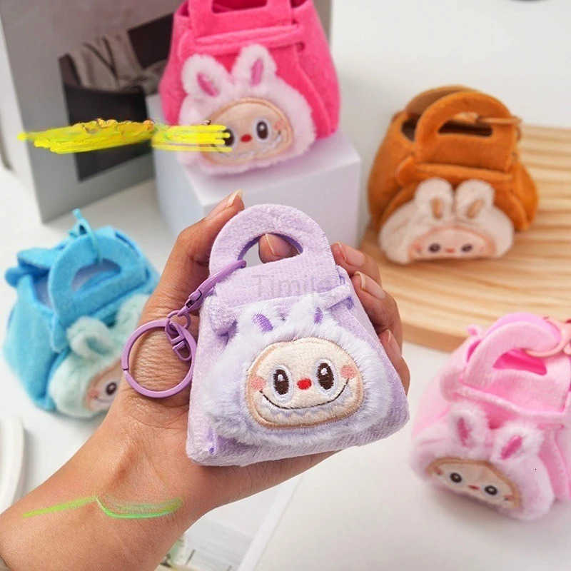2025 Hot Selling Cute Sheep Plush Storage Bag - Cartoon Doll Keychain Jewelry Change Storage Bag Backpack Hanging Decoration U250808