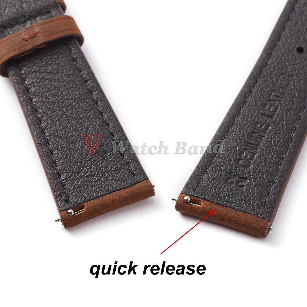 Vintage Leather Watch Band Butterfly Buckle Stitching Cowhide Strap for Omega 181920212224mm Wrist Bracelet 250805
