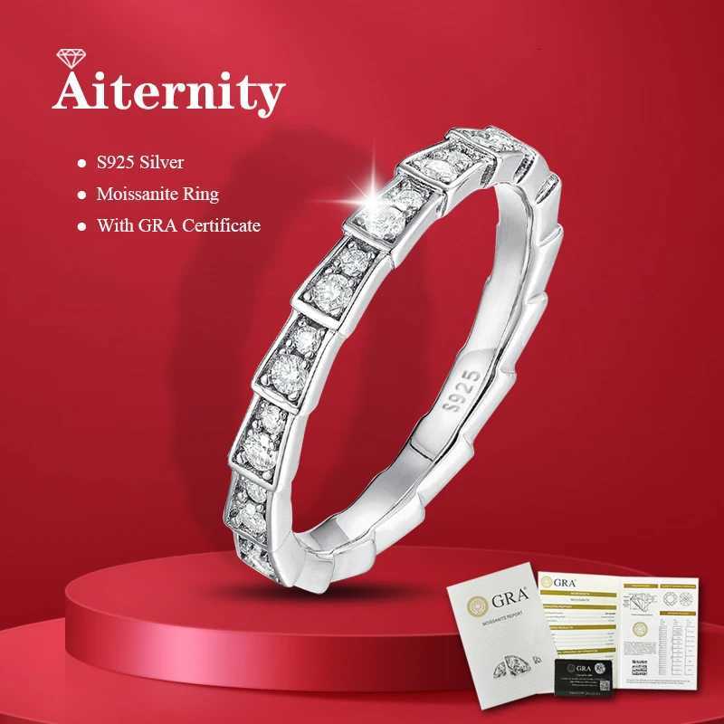 Pass Diamond Tester Pen Moissanite Ring 1.2-3.0mm Moissanites Around for Women S925 Silver Wedding Diamonds Band Stackable Ring Y250808