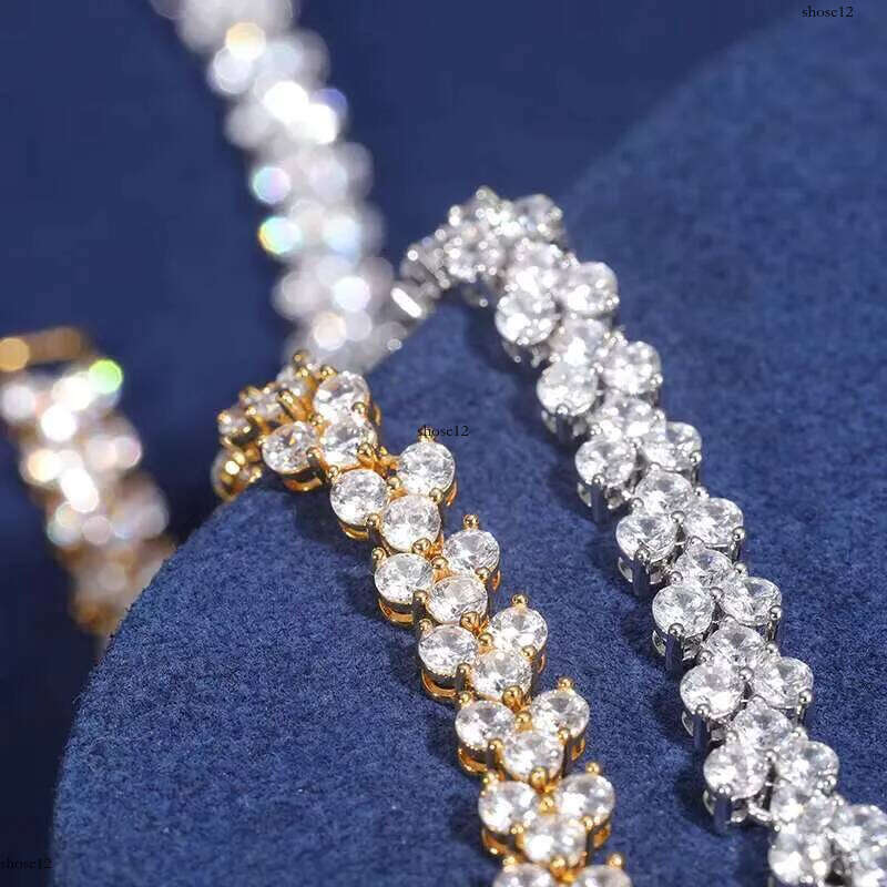 Fine Jewelry 6mm Sterling Sier D VVS1 Dia Gifts Non Fade Moissanite Tennis Bracelet