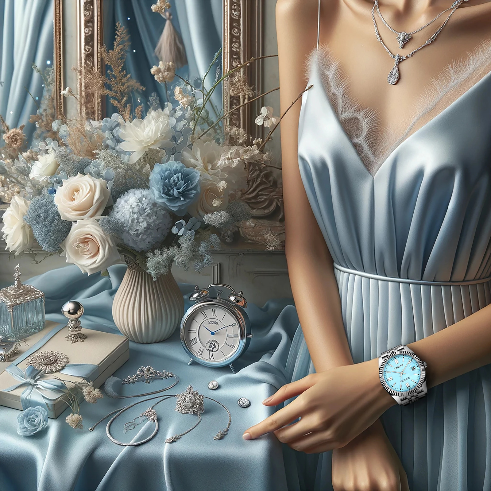 Womens Watch Style Classic Elegance Small and Trend Nightlight Calendar Womens Mechanical Watch 250807