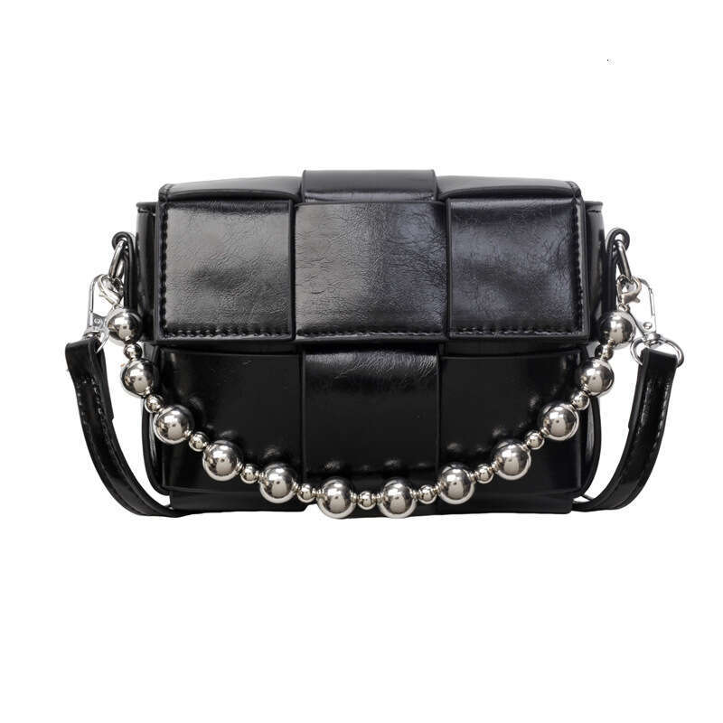 High-Quality Designer Textured Woven Handbag Small Square purse and wallet Luxury for Women bags 2025 New Trendy Fashion Chain Shoulder Crossbody Bag