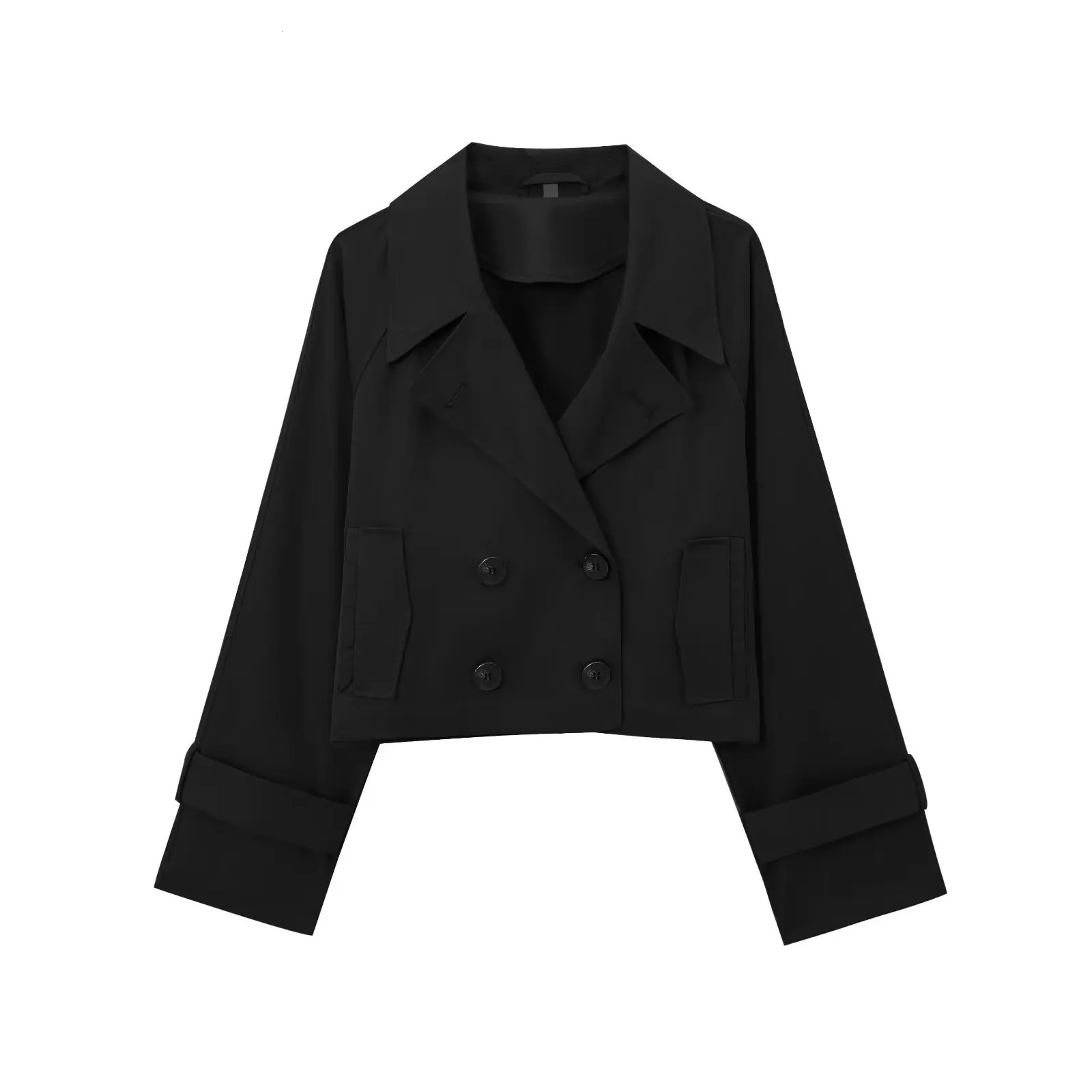 autumn womens clothing style fashionable and versatile windbreaker style long sleeved short elegant jacket 250728