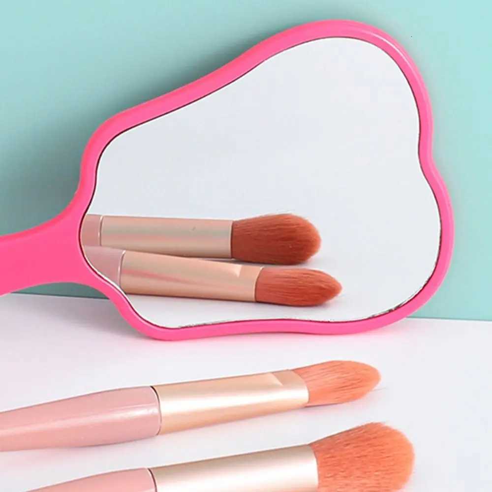 Multicolor Plastic Tooth-shaped Mirror High-definition Lightweight Handheld Sector Mirror Mini Portable Makeup Mirror Home Decor Z250807