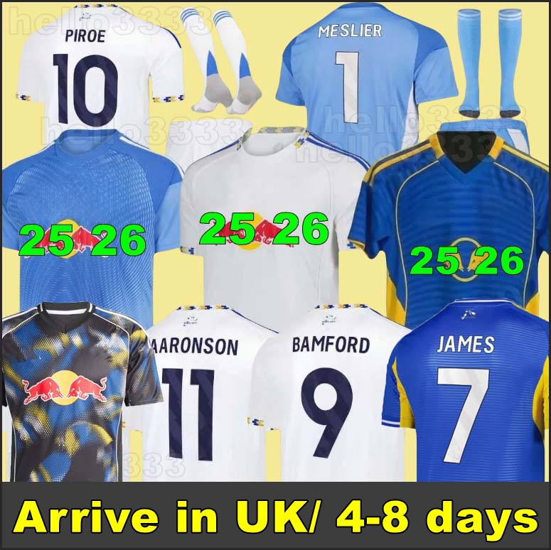 LEEDS UNITEDSS25 26 BAMFORD Retro Llorente Soccer Jerseys Home Away 2025 Adams Aaronson HARRISON Sinisterra JAMES Maillots De Football Kids Kit Football Shirt