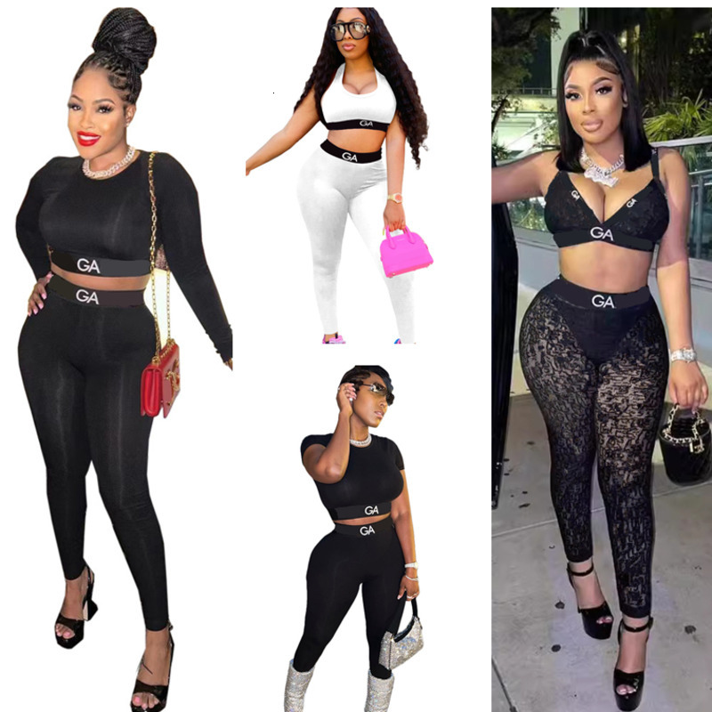 2025 Fall Designer Womens Tracksuits Two Piece Set Fashion Street Tight Long Sleeve Crop Tops And Slim Pants 2 PCS Outfits