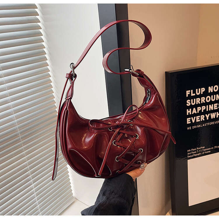 High-end Elegant Bowknot 2025 New Sweet Cool Hot Girl Single Shoulder Underarm Niche Dumpling Bag